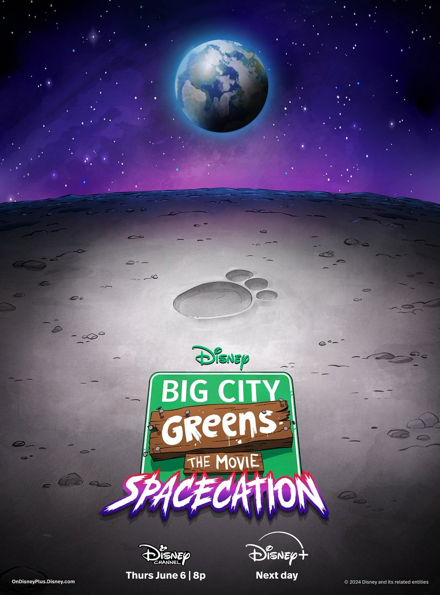 Habemus poster oficial de Big City Greens The Movie: Spacecation. Estreno #6Jun a las 8:00 pm hora local 🇺🇲 solo por Disney Channel USA y al día siguiente en Disney Plus

#BigCityGreens 
#DisneyChannel 
#DisneyPlus