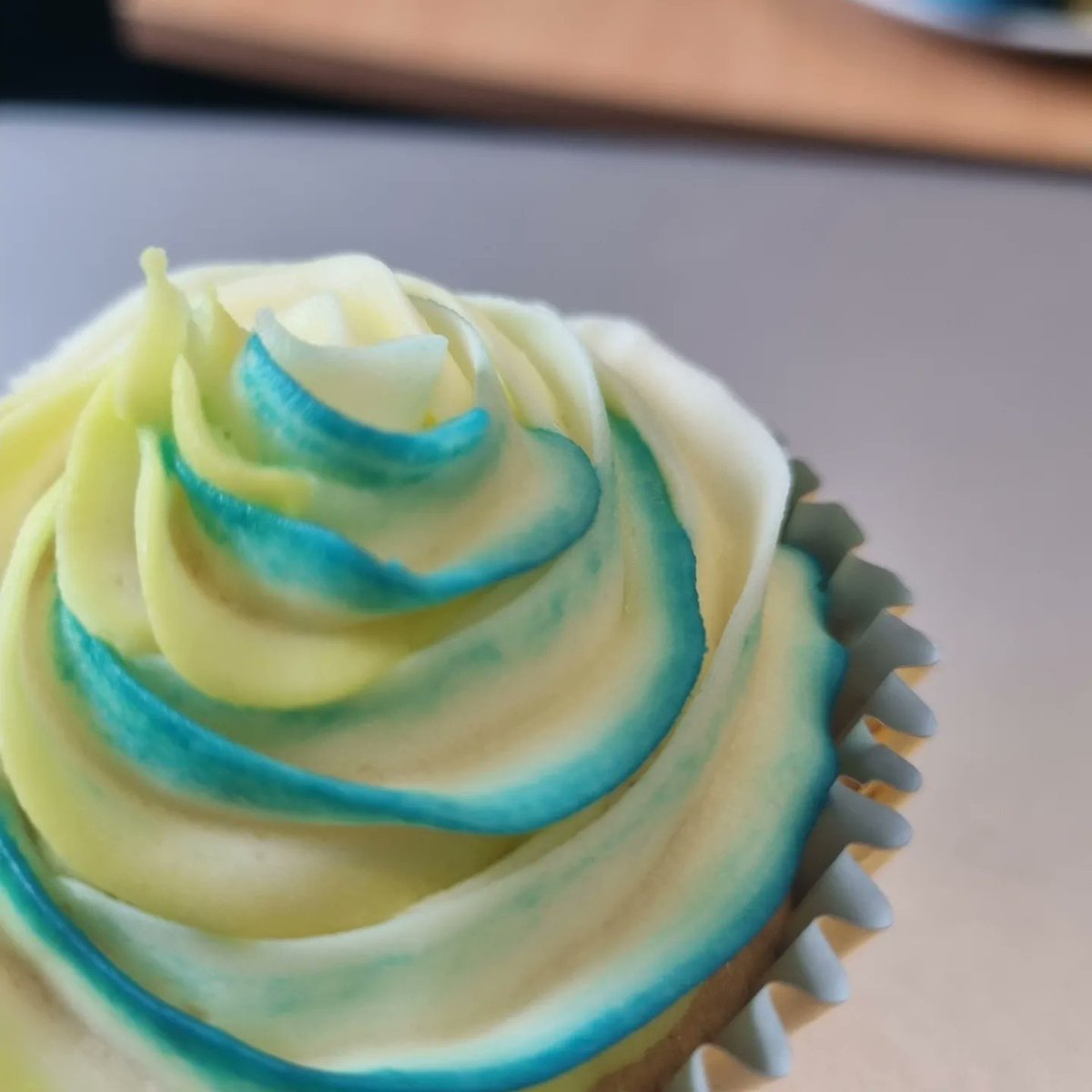 It's my last day with my current organisation so I made some colour themed cupcakes that match the organisation.