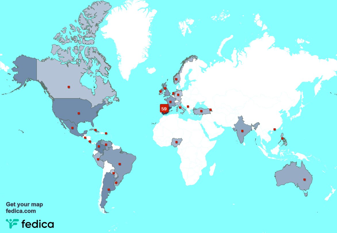 SintesHumor's tweet image. Mis seguidores viven en España(59%),Colombia(7%),Argentina(4%) y más fedica.com/!SintesHumor