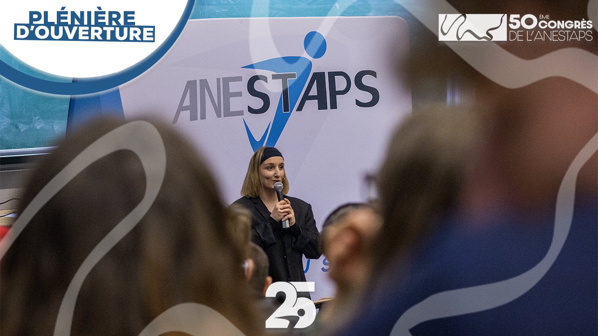[#50eCongrès]

<a href="/Lily_anestaps/">Lily Rogier</a> ouvre la plénière d’ouverture du 50e congrès🥁

Événement célébrant les 25 ans de l’ANESTAPS. 
25 ans de représentation,
25 ans de projets,
25 ans d’engagement et de militantisme pour une jeunesse émancipée par et dans le sport✊