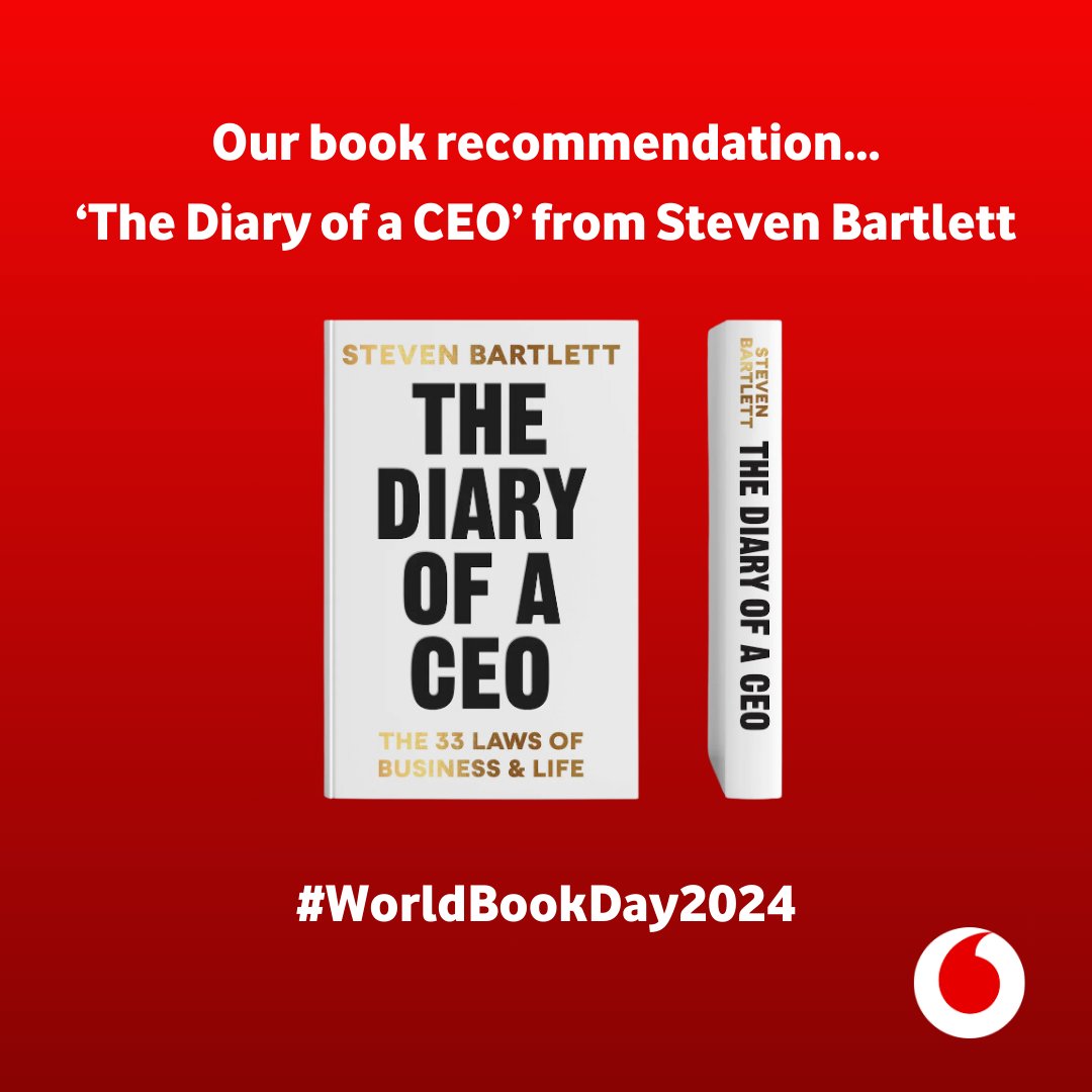 #WorldBookDay2024 recommendations - here's ours... “The Diary of a CEO” by @StevenBartlett. If you're looking for inspiration and motivation this book is for you. It distils 33 laws of business and life from of the CEO, founder, investor, and top podcast host.