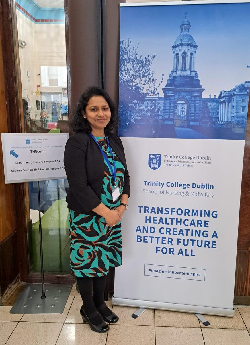 Veena Lasrado, Nurse Tutor presenting at Trinity Health and Education International Research Conference 2024 (THEconf2024) ‘New Horizons in Healthcare: Global Impact, Local Relevance' @NMPDUDN @NMPDMidlands ,@AnneGallen3