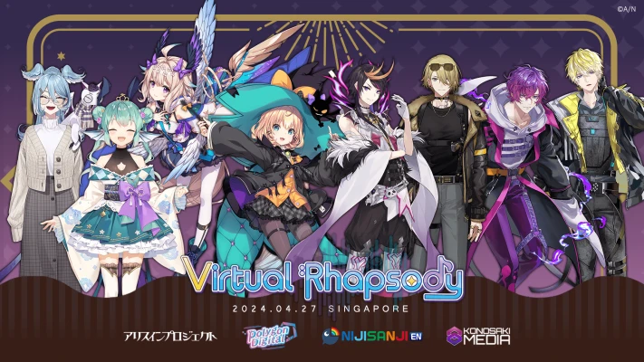 Hi everyone! I'll be seeing you on April 27th at Virtual Rhapsody Singapore!
We have something special prepared for you on ACT 2! 
 
For more information virtualrhapsody.zaiko.io/e/SG2024  

Looking forward to meeting everyone! 💜

@V_Rhap　 
#VirtualRhapsody #PR