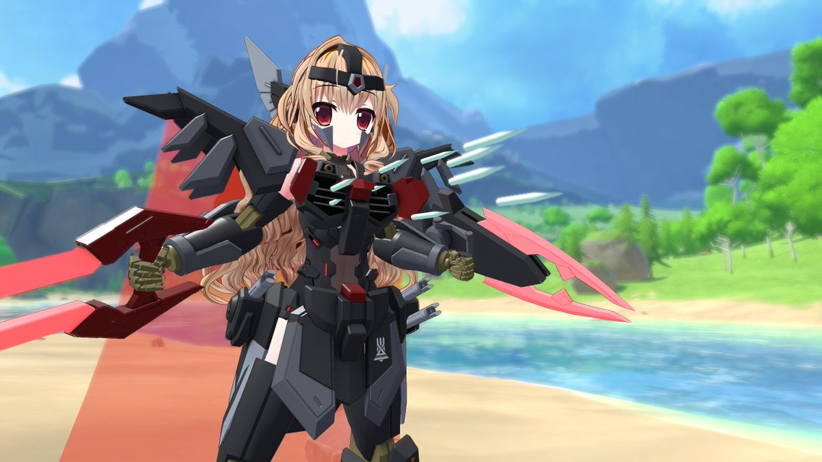 FKDK_Lepus's tweet image. ついに完成したぜ　ブラックナイトスコード シヴァ！
劇中のギミックほぼ全部再現できるようにしてます
#SEEDFREEDOM  #VRC_MS少女