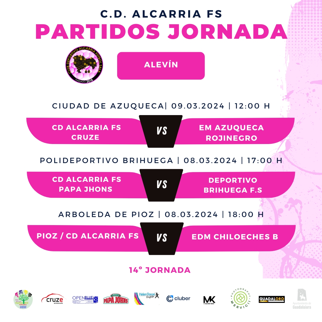 📣 ¡Atención a todos nuestros seguidores del CD Alcarria FS! 📣 Este fin de semana viene cargado de emocionantes partidos y amistosos. ¡No te los puedes perder!