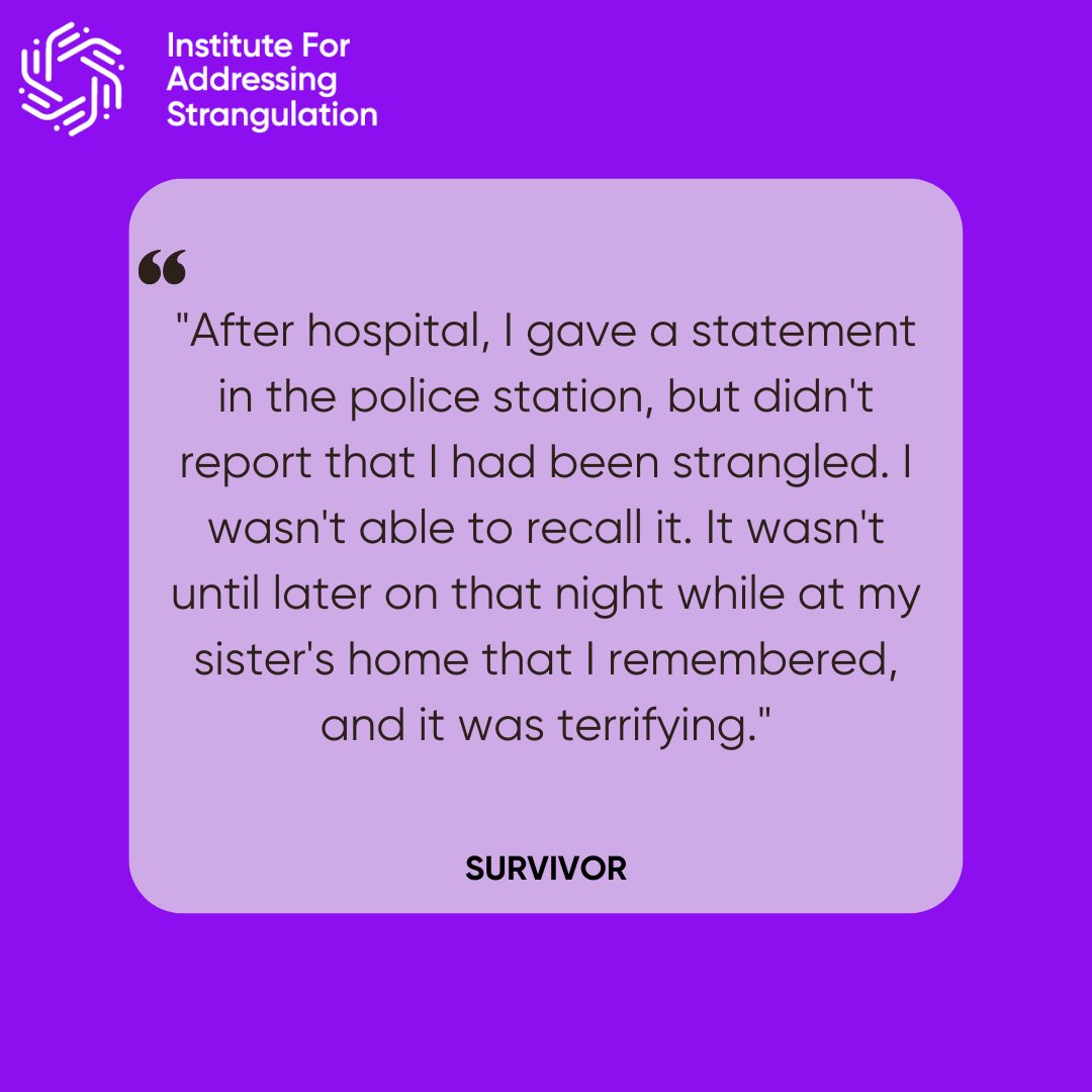 These words highlight the challenges survivors face in reporting strangulation incidents and the need for frontline professionals' expertise. Join us at our conference 'From Data to Action' to address these crucial issues. Register:fflm.ac.uk/event/institut… #FromDataToAction