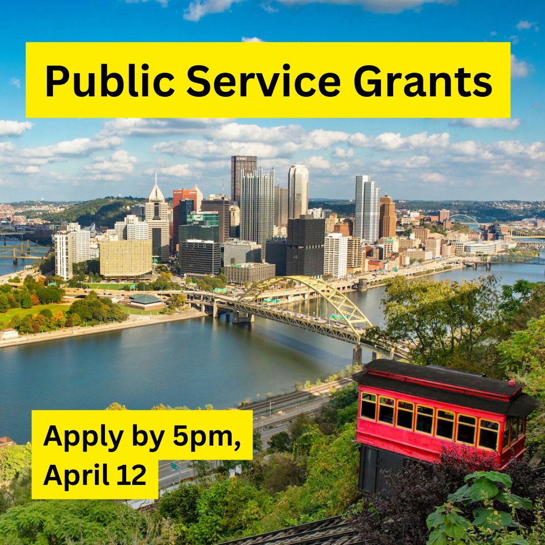 It's the LAST WEEK to apply for @Pittsburgh's Public Service Grants! Funds will support nonprofits working with older adults, people with disabilities, mental and physical health, housing & more! more info 👉 engage.pittsburghpa.gov/2024-PSG