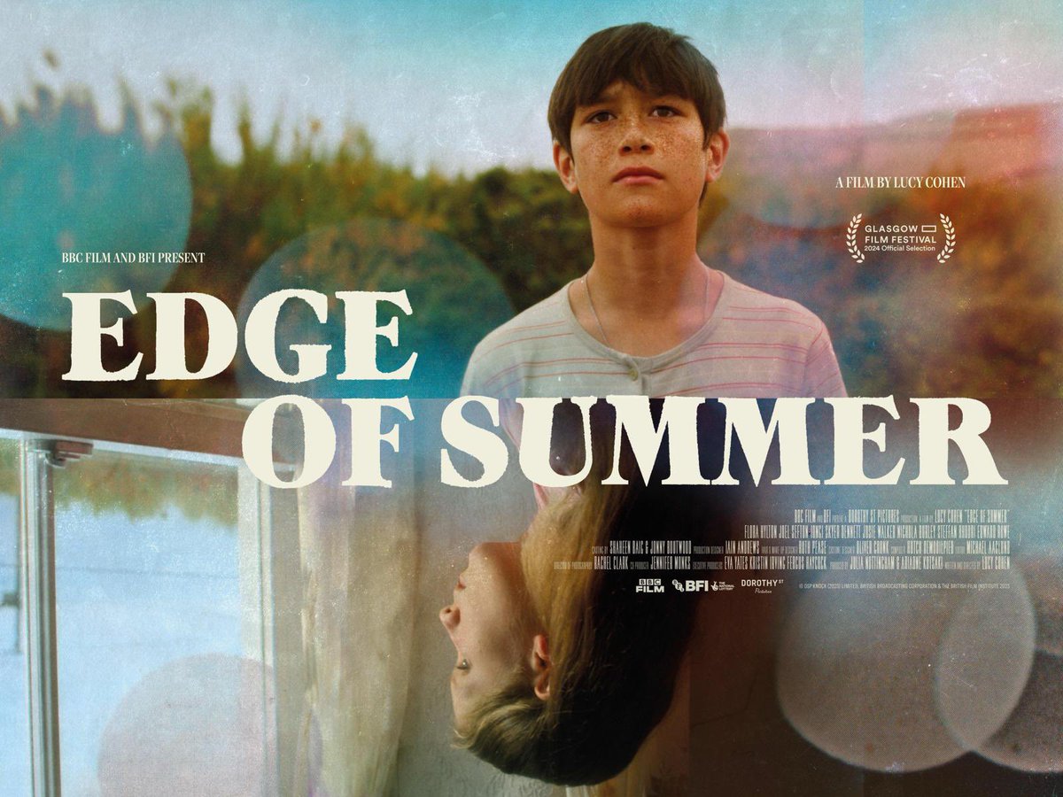 💫1 day to go 💫 Lucy Cohen’s haunting, coming-of-age tale EDGE OF SUMMER will world premiere tomorrow @glasgowfilmfest Check out the poster feat. leads Joel Sefton-longi & Flora Hylton 👇