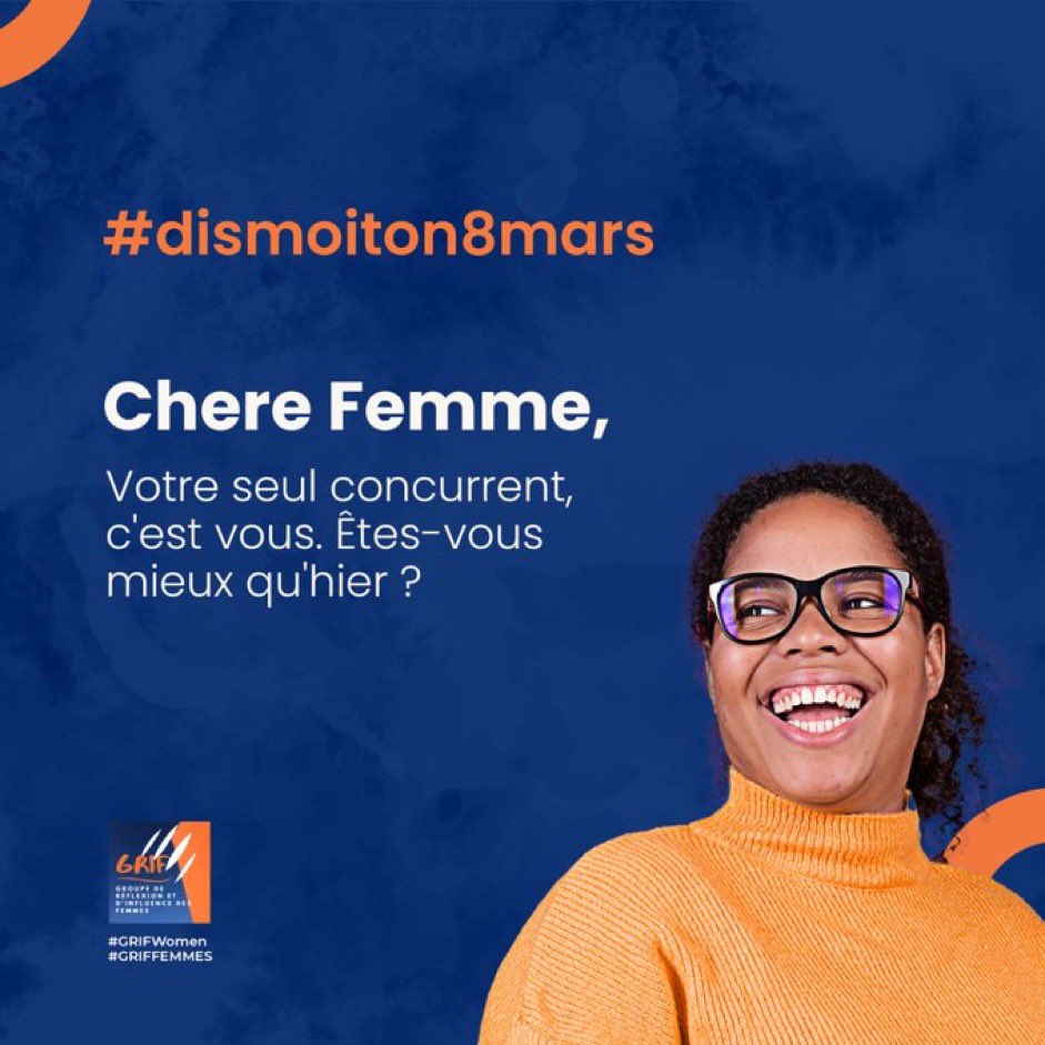 GRIF_Femmes's tweet photo. ChĂšre #femme ,
Votre seul concurrent.e câest vous. Est ce que vous ĂȘtre mieux aujourdâhui, quâhier?
#DisMoiTon8Mars
#JIF2024 #8Mats
#GRIFFemmes https://t.co/JYWVtbBpNe