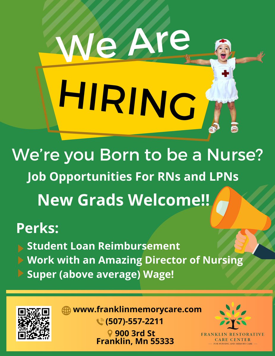 Apply Today!  riverlighthealth.com/careers

#Nowhiring #Applynow #Minnesota #FranklinFamily #RN #LPN #CNA #Nurses #Ourresidentscomefirst #Recreation #Greatfood #GettingBetterTogether #Nurselife #OT #PT #QualityCare #Physicaltherapy #Occupationaltherapy