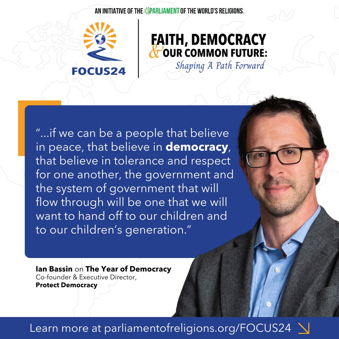 InterfaithWorld's tweet photo. "...if we can be a people that believe in peace, that believe in democracy, that believe in tolerance and respect for one another, the government and the system of government that will flow through will be one that we will want to hand off to our children...” - @ianbassin https://t.co/tCpE0ixkSv