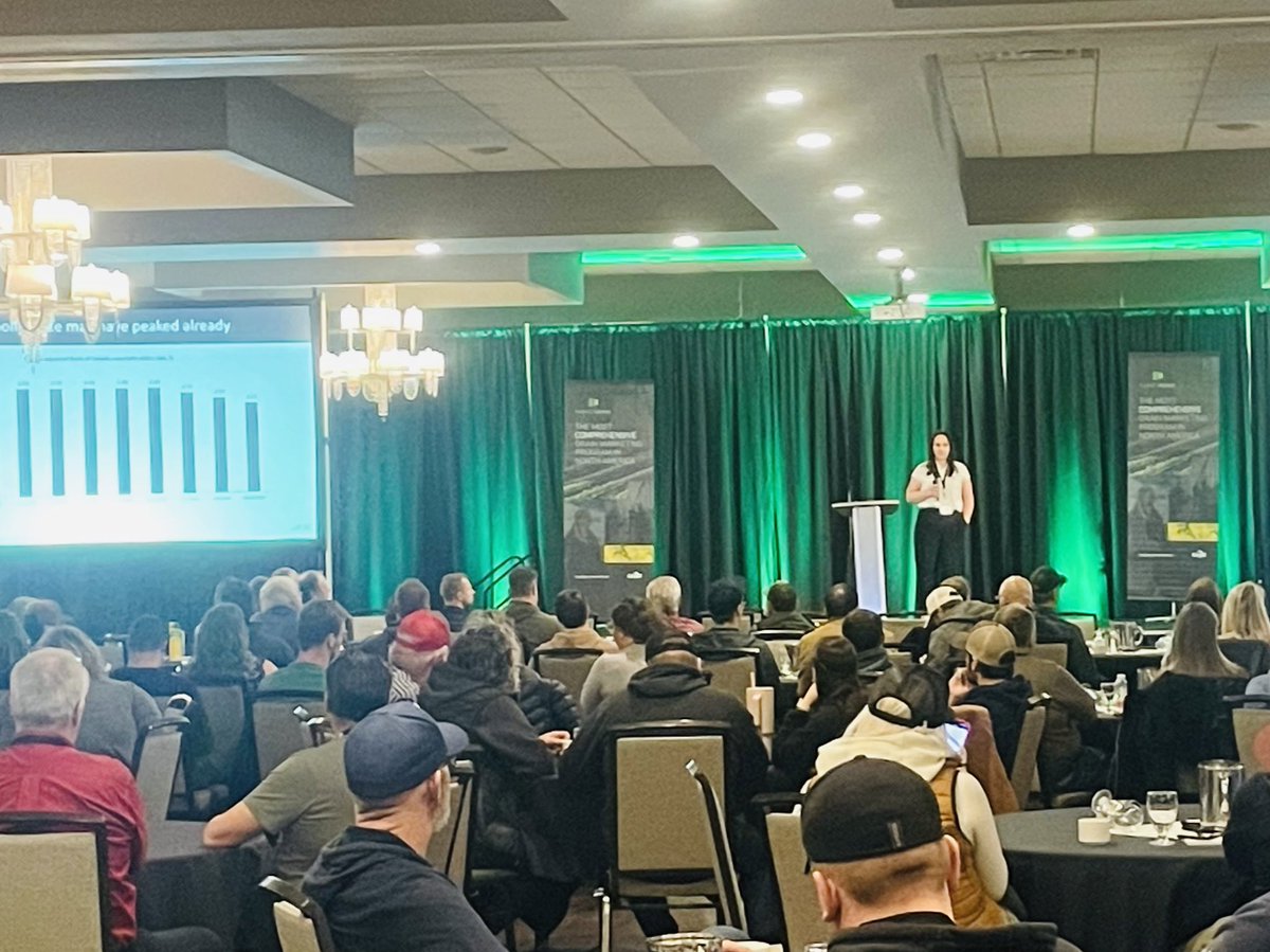 CargillAgCanada's tweet photo. Itโs day 2 of #ThinkTank24 in Grande Prairie and we have Sarah Dobson from @FCCagriculture providing us with an economic outlook for 2024.
#MarketSense https://t.co/n7yaZLPPpp