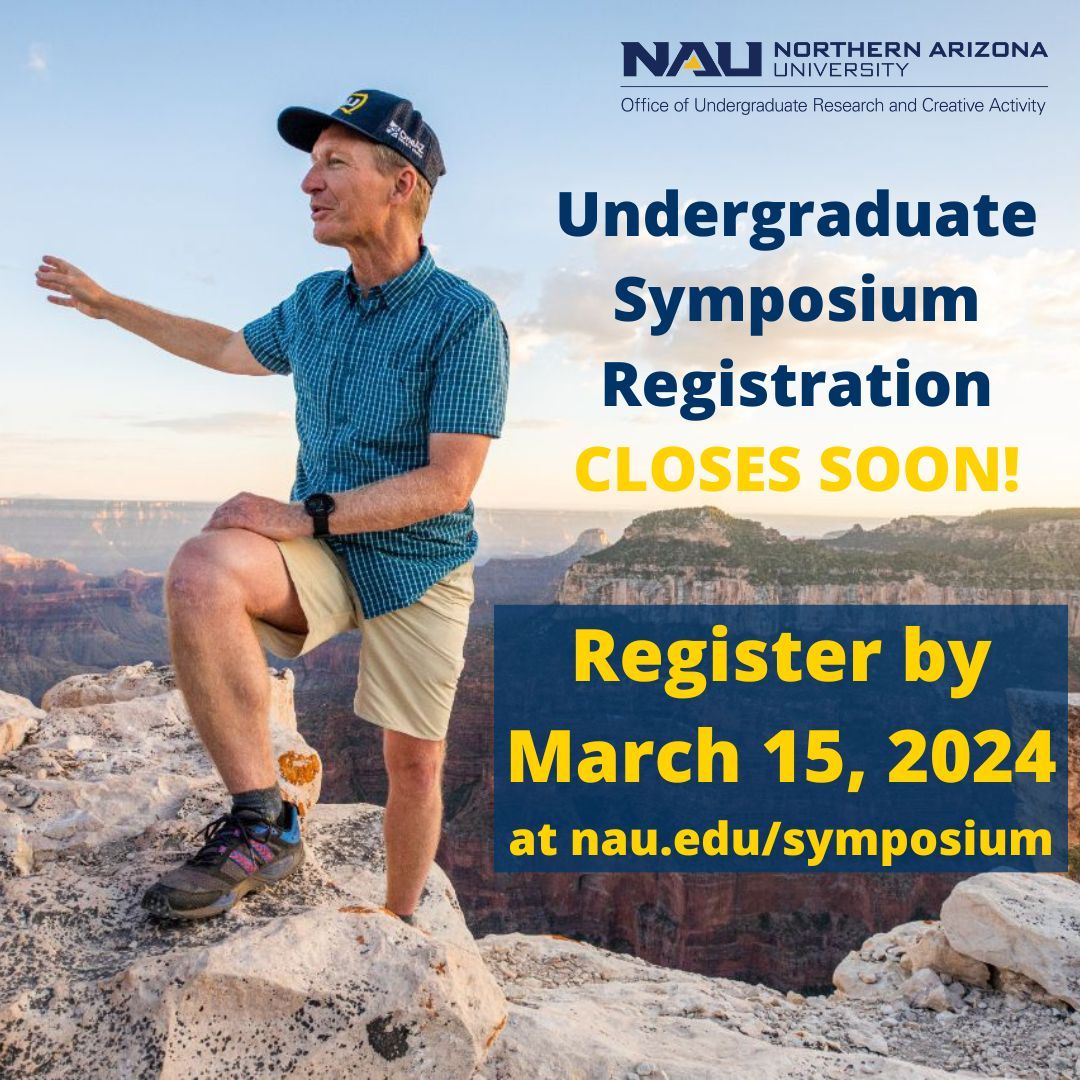 Make sure to register for the Undergraduate Symposium at buff.ly/3dLD82e by Friday, March 15 in order to be able to present!