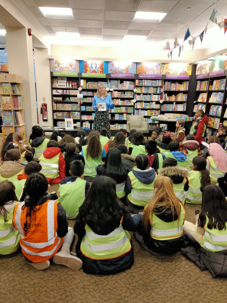 WaterstonesCroy's tweet photo. World Book Day event 5: the wonderful Nicola Gordon (@nicolag82) author of THE CHRISTMAS PIRATES inspiring school classes from 
@PegasusAcademy 
@aerodromep  
The Link School
@chestnutcroydon

#worldbookday #wbd2024 @InsideCroydon @Croydonist https://t.co/yt1RBvFJfC
