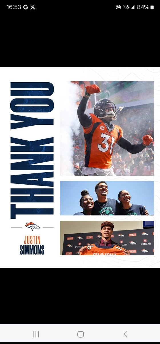 gkf1312's tweet photo. Thanks for the memories @JSFoundation31 ....the absolutely heart of the broncos defence....gutted to see you go but go get that ring you deserve 

#justinsimmons 
@Broncos 
#BroncosCountry 
#firegeorgepatton https://t.co/XUokFSqm35