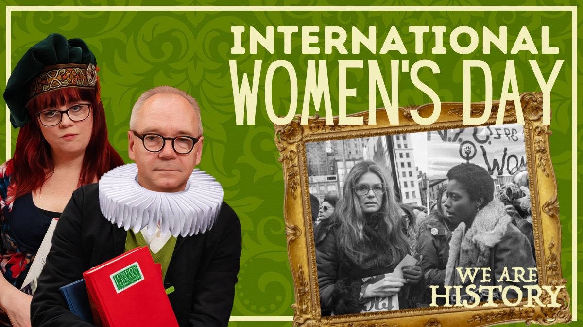🎉🎉Happy International Womens Day 🎉🎉 We did an episode of @wearehistorypod about the surprising history of the day, and @mrjohnofarrell gets to flaunt his feminist credentials. Have a listen here listen.podmasters.uk/wah1688?at=100…