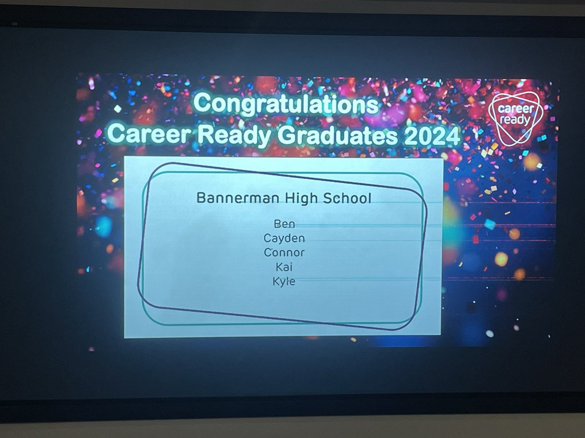Congratulations to our Graduates of the <a href="/CareerReadyUK/">Career Ready</a> Program.  Thank you to <a href="/CareerReadyUK/">Career Ready</a>  , the Mentors and Organisations involved. #scotgraduk <a href="/BannermanHigh/">BannermanHigh School</a>
