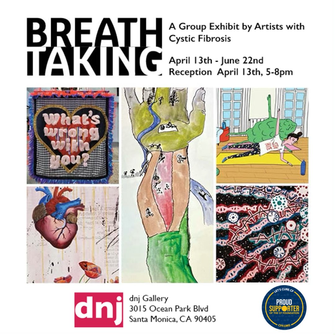 First #cysticfibrosis Art Exhibit in #LosAngeles at pnj Gallery in #SantaMonica. Join us for opening night on April 13th!