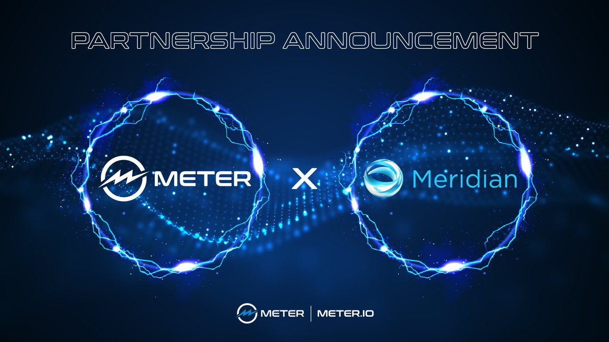 Meter_IO's tweet photo. ⚡️Big news! @Meter_IO is excited to welcome @MeridianFi to our ecosystem! 🚀

🌐 #Meridian will soon launch its cutting-edge #DeFi suite on #MeterNetwork, featuring everything from Meridian Lend to Meridian Trade for leveraged trading.

🤝 This partnership will boost our TVL and network activity, enhancing our ecosystem with more ways to borrow, trade, and earn - all while maintaining our commitment to security and #decentralization.

🧑‍💻 Explore Meridian's products: https://t.co/J40VlMaoUG

🔍 Learn more about Meridian: https://t.co/q1wNnnrEjO

Join us as we expand the possibilities within the #DeFi space together: https://t.co/ehYaZbcJdm!

$MTRG $MST #Blockchain #Crypto #Stablecoin #LeveragedTrading #CryptoNews #Layer1 #trading