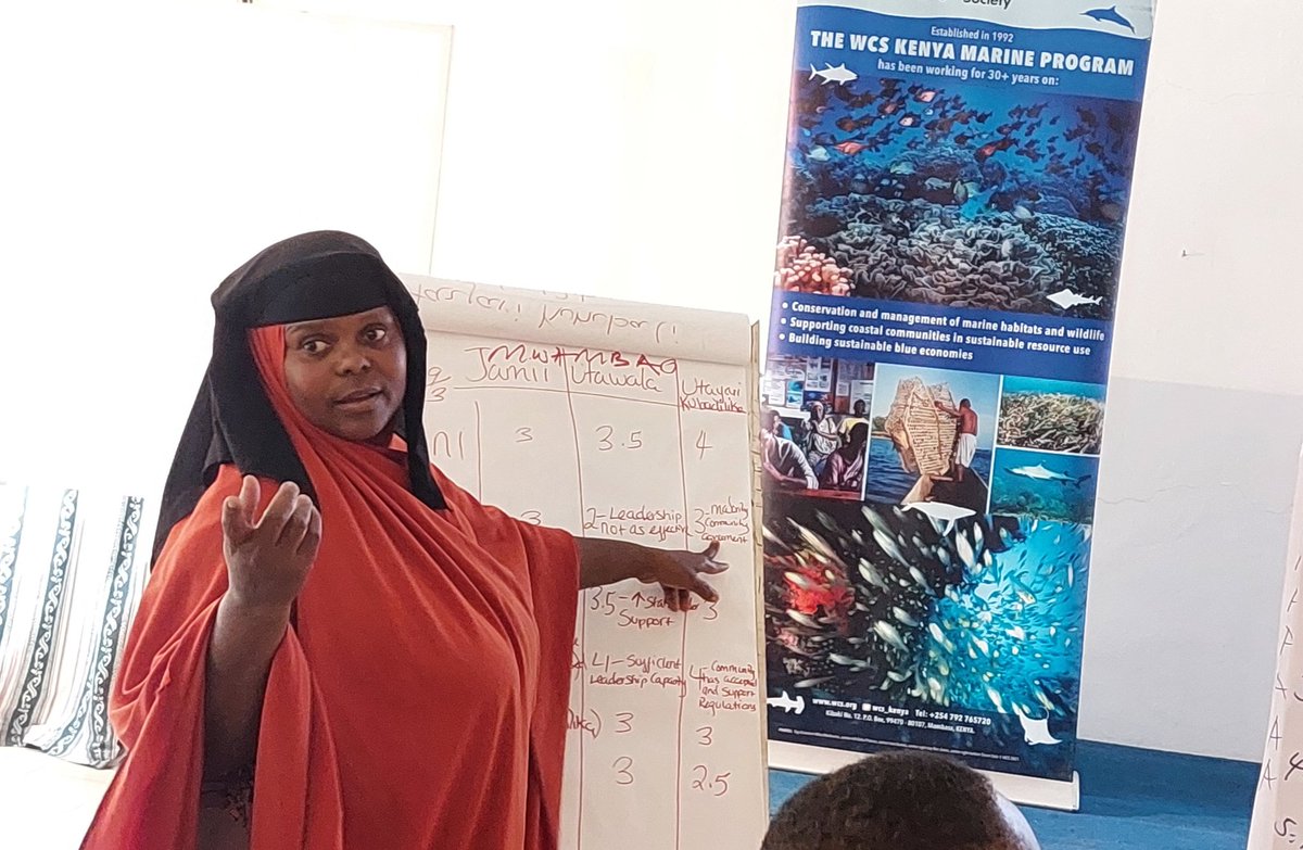 Women in small-scale fisheries sharing their views at @wcs_kenya meeting on status of voluntary fisheries closures involving all southern Kenya coastal communities (Kwale County) @wcs_kenya @noradno