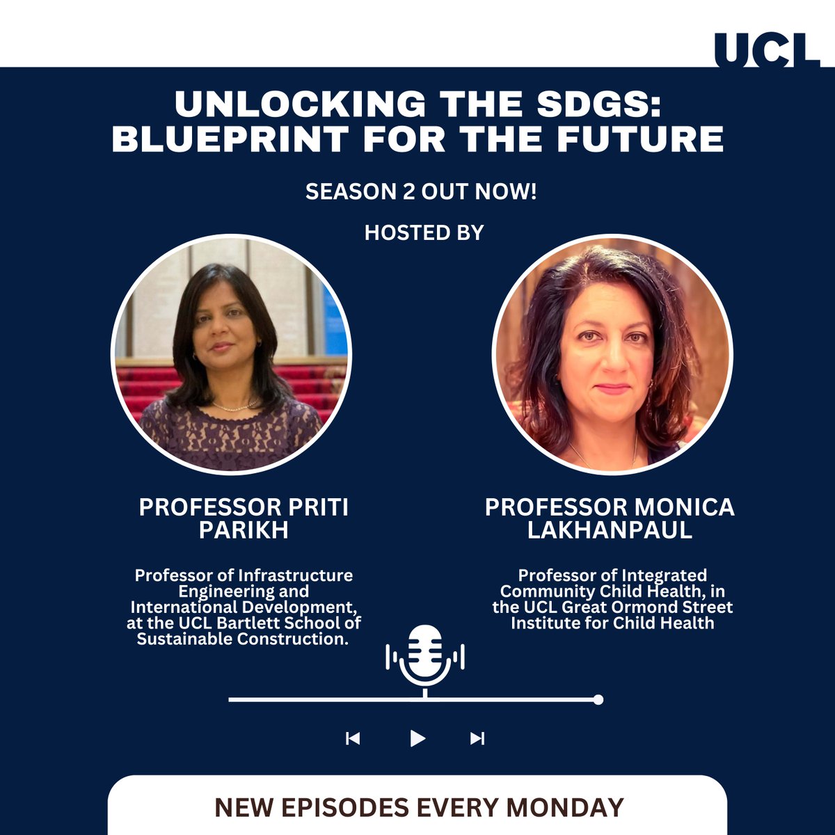 Happy #InternationalWomensDay2024 to our amazing podcast hosts @ProfLakhanpaul and @pritiparikh73 as well as the inspiring women who featured in the episodes past and present. Hear them discuss everything #SDGs and more. Series 1 and 2 out now. soundcloud.com/uclsound/sets/…