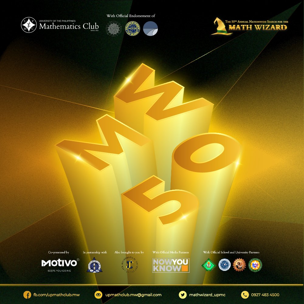 mathwizard_upmc's tweet photo. 𝐓𝐡𝐞 𝐀𝐧𝐧𝐮𝐚𝐥 𝐍𝐚𝐭𝐢𝐨𝐧𝐰𝐢𝐝𝐞 𝐒𝐞𝐚𝐫𝐜𝐡 𝐟𝐨𝐫 𝐭𝐡𝐞 𝐌𝐚𝐭𝐡 𝐖𝐢𝐳𝐚𝐫𝐝𝐬 𝐏𝐫𝐞𝐬𝐞𝐧𝐭𝐬 𝐈𝐭𝐬 𝐆𝐨𝐥𝐝𝐞𝐧 𝐘𝐞𝐚𝐫 𝐓𝐨𝐦𝐨𝐫𝐫𝐨𝐰! ✨

Surely the day shines gold for all the math enthusiasts! See you there! 💚💛 https://t.co/SZGCXjGRPF