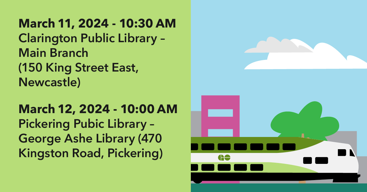 GOExpansion's tweet photo. 📖 Join us for an exciting event in #Durham this #MarchBreak! Our Community Engagement Team will be reading Stay Safe with Thomas at specific libraries all across the region. 

🚂 Each child attendee will also receive a complimentary train to build. Find a location close to you! https://t.co/Hl9HawqyNi