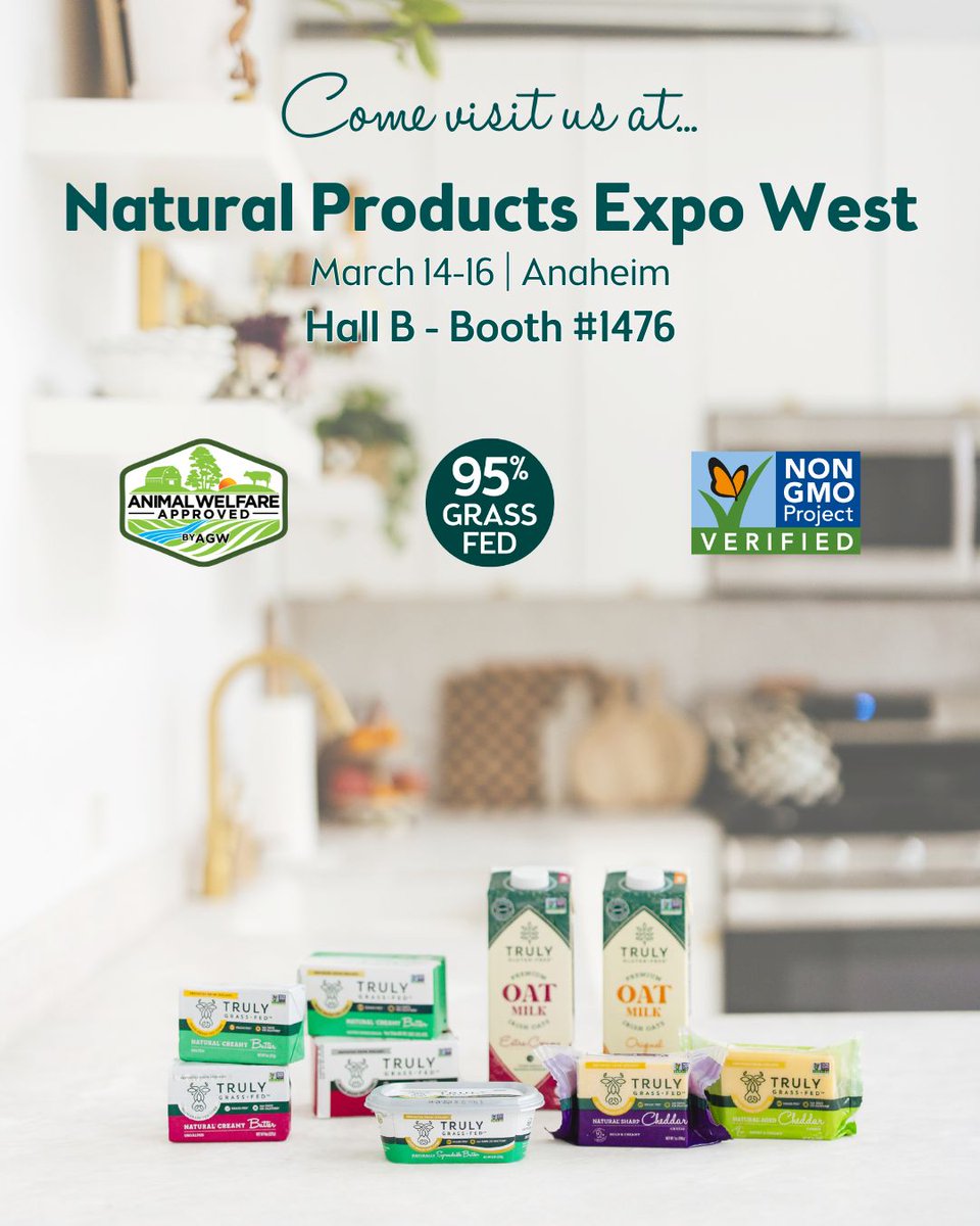You won’t want to miss meeting the new and expanded TGF product family next week at <a href="/NatProdExpo/">NaturalProductsExpo</a> West! 🧈🥛🧀 In addition to our butters and cheeses, we’ll be sampling our new oat milks in lattes, and get an exclusive taste of another new product set to launch soon! 😏 #ExpoWest