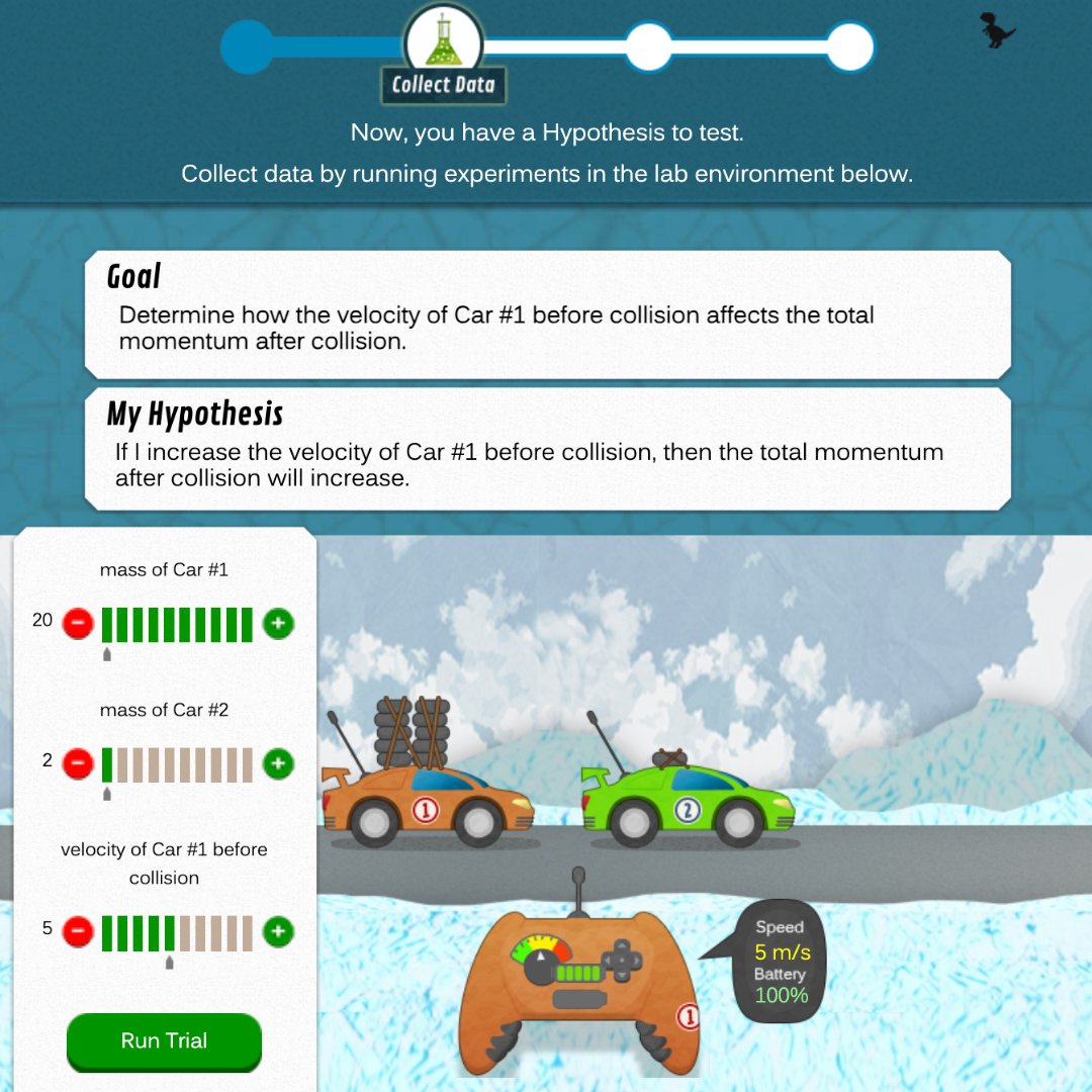 ❄️ Explore the physics of icy roads in our Inq-ITS virtual lab! Students will investigate factors affecting momentum in scenarios like car collisions on ice.

#edtech #education
