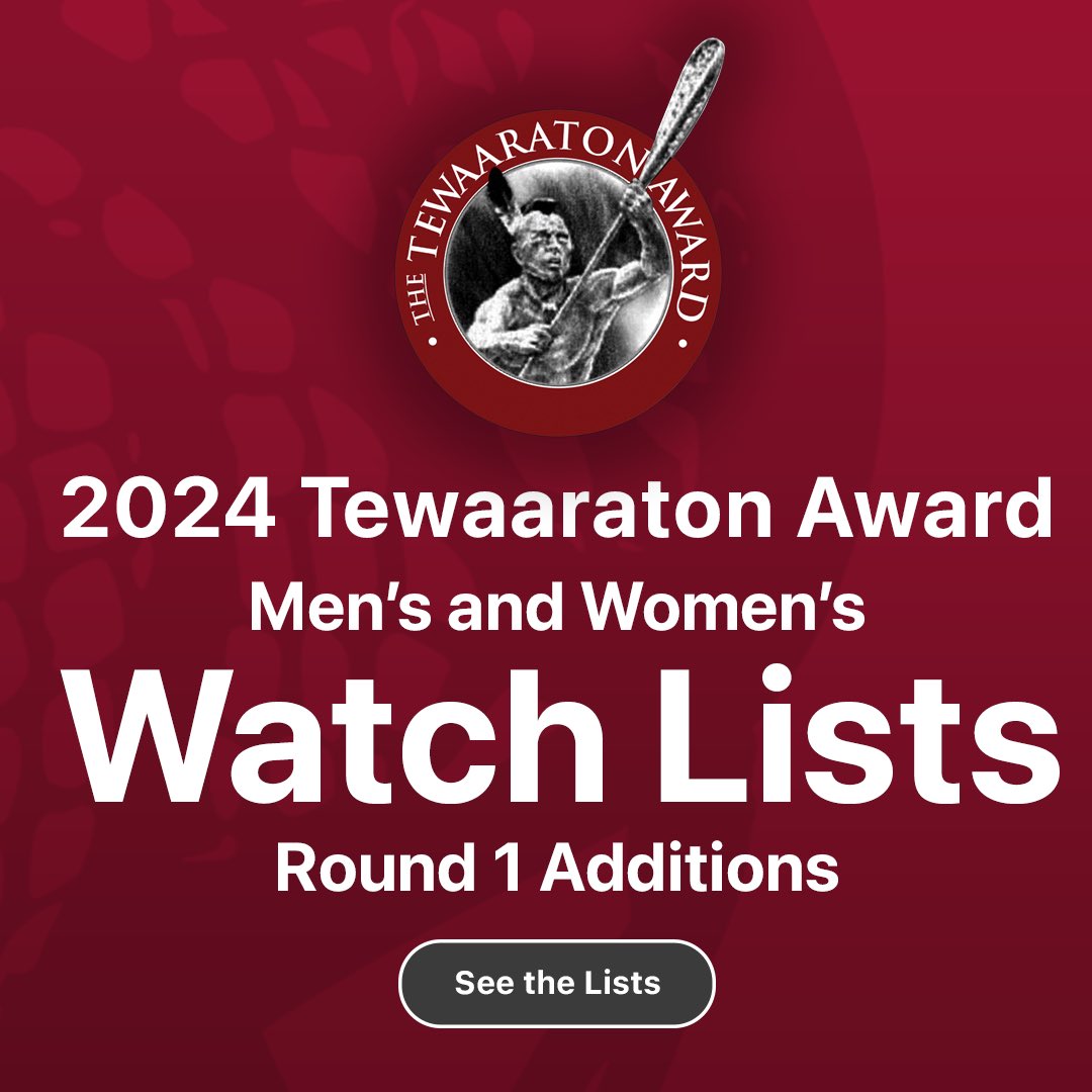 We are excited to announce the first additions to our 2024 Tewaaraton Men's and Women's Watch Lists. Congrats to all, and for the full lists please click 👉 bit.ly/Tewaaraton-Wat…