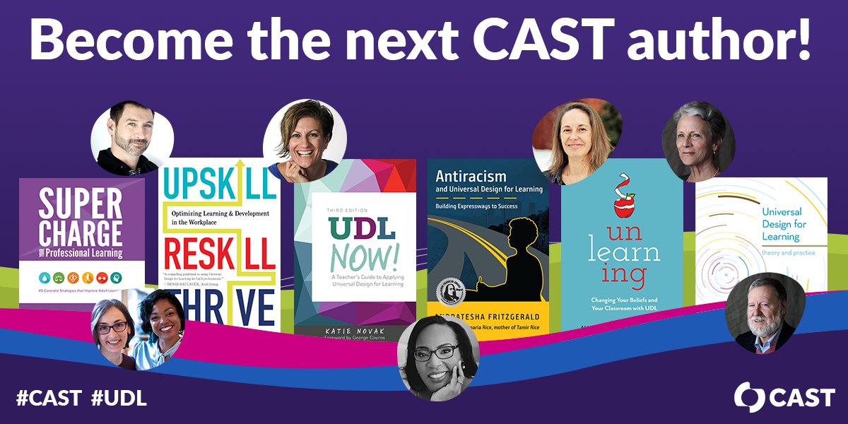 CAST (@cast_udl) on Twitter photo Do you have an idea for a book about Universal Design for Learning and related topics? Join authors like <a href="/DavidRose_CAST/">David Rose</a>, <a href="/KatieNovakUDL/">Katie Novak</a>, <a href="/FritzTesha/">Andratesha Fritzgerald (she/her)</a>, @NTuckerSmith, <a href="/Kasia_UDLWorks/">Kasia (kah-shah) Derbiszewska</a>, and others in publishing through CAST Professional Publishing. Learn more ow.ly/iZnN50QJfTV Do you have an idea for a book about Universal Design for Learning and related topics? Join authors like <a href="/DavidRose_CAST/">David Rose</a>, <a href="/KatieNovakUDL/">Katie Novak</a>, <a href="/FritzTesha/">Andratesha Fritzgerald (she/her)</a>, @NTuckerSmith, <a href="/Kasia_UDLWorks/">Kasia (kah-shah) Derbiszewska</a>, and others in publishing through CAST Professional Publishing. Learn more ow.ly/iZnN50QJfTV