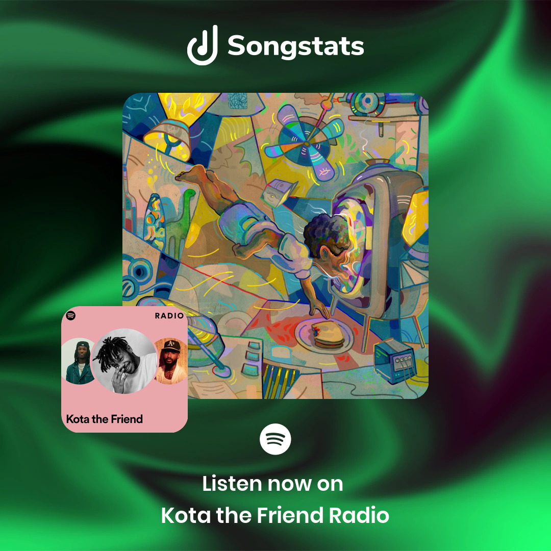 <a href="/spacemandela/">double entendré 3000🛸</a> Heck yeah! Your track "PB &amp; J" was added to 'Kota the Friend Radio' with over 12.5K Followers on Spotify!