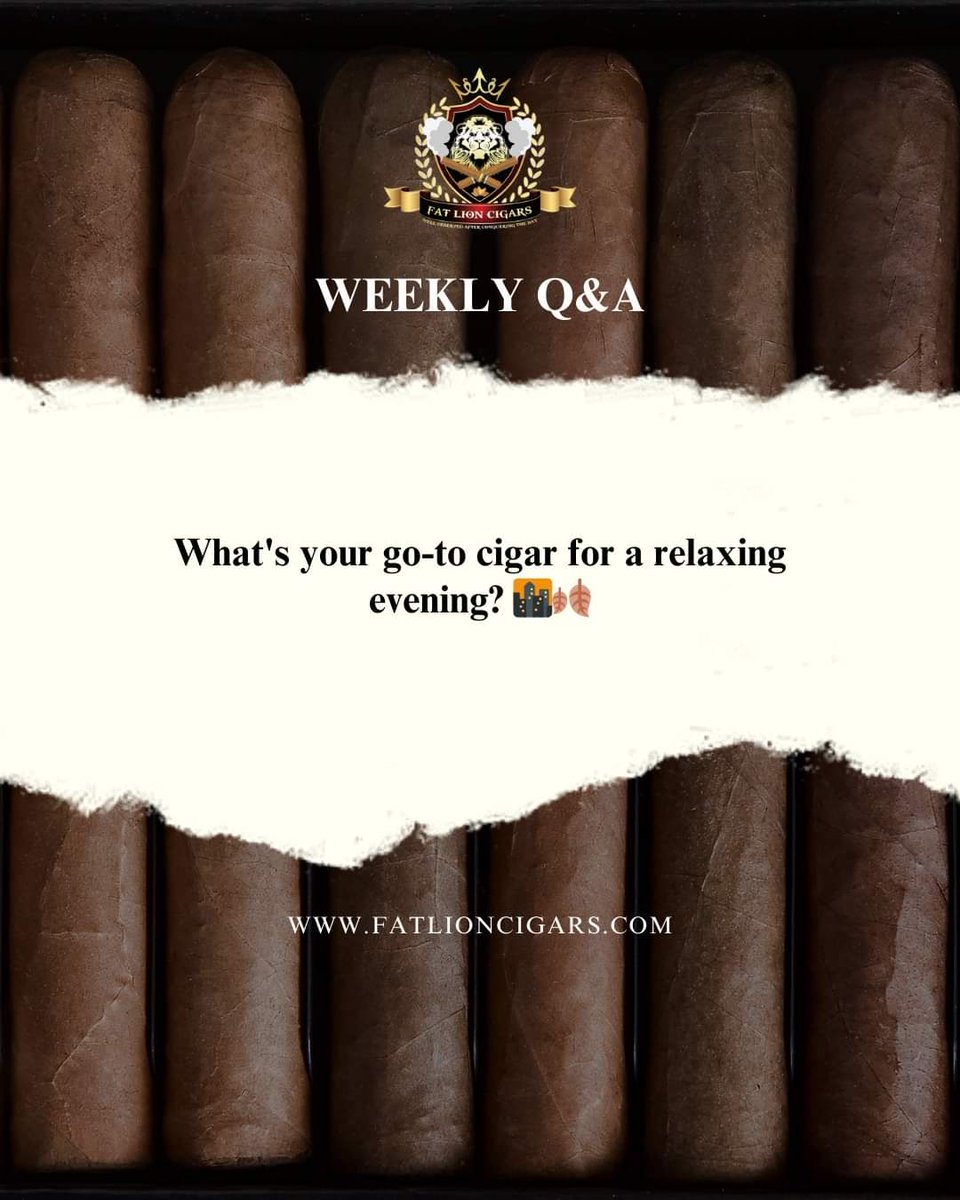 Share your favorites and find new gems to try from fellow aficionados.  #FatLionCigars #CigarQandA #RelaxationRitual #CigarCommunity #EveningCigar #CigarAficionado #CigarTalk #CigarLovers #CigarLife #LuxuryLifestyle #SmokeAndMingle #CigarDiscussion #CigarCollection