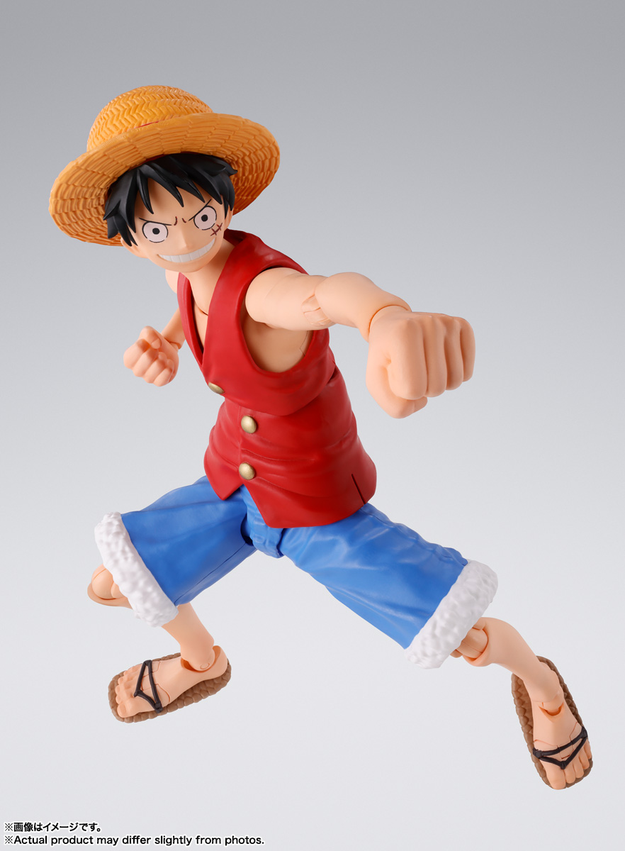 TamashiiNations's tweet photo. S.H.Figuarts MONKEY.D.LUFFY -ROMANCE DAWN- 

Features a new sculpt &amp; enhanced poseability! Includes optional hands, expressions, hair, &amp; meat accessory. 

ETA: Oct 24
MSRP: $35
Pre-orders now available with select retailers. 

#OnePiece #Luffy #SHFiguarts #TamashiiNations https://t.co/efIcZtncx7