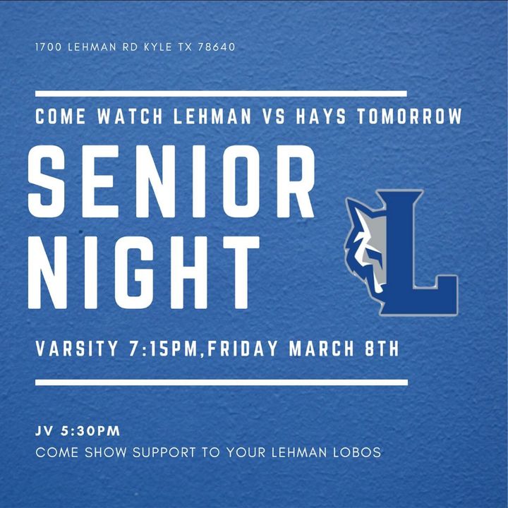 Crosstown competitors, Hays and Lehman JV and Varsity boys and girls soccer teams will be going head to head Friday night. Both Lehman teams will be celebrating Senior Night as well. Girls soccer will be at Hays Highs' Shelton Stadium and boys soccer will be at Lobo Field.