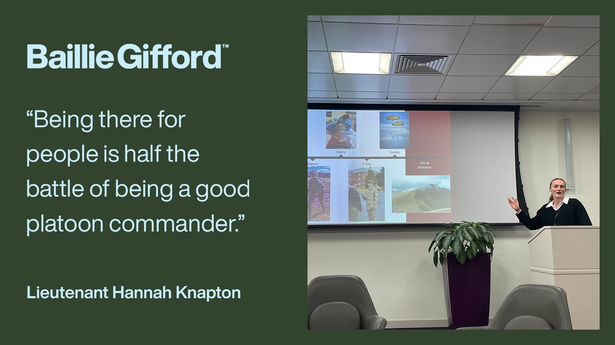To commemorate #IWD2024 we’re reflecting on inspiring guests to our Edinburgh office. Lieutenant Hannah Knapton shared with staff her experience as the first-ever female platoon commander of the @BritishArmy’s @TheParachuteReg. #ActualInvestors