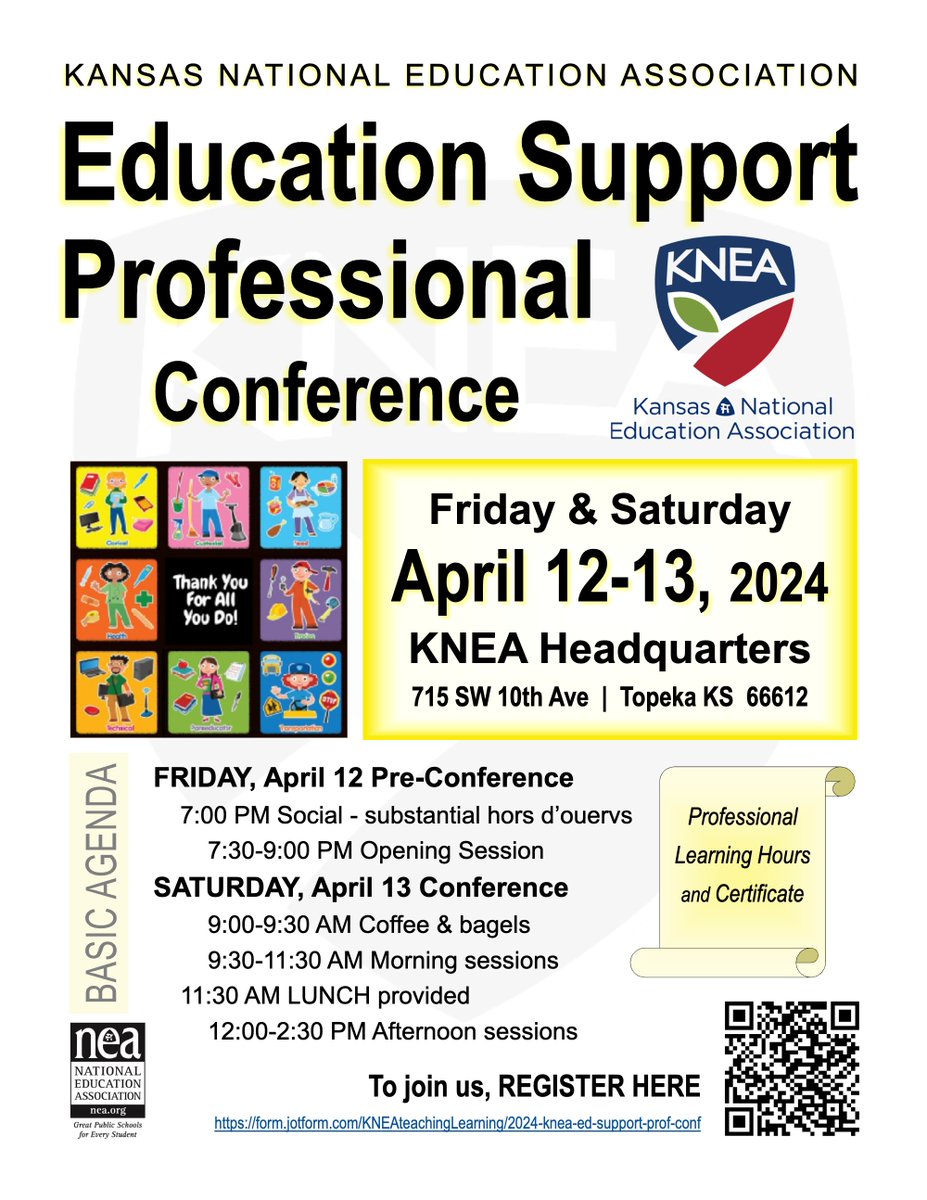 KNEA has a great professional development opportunity for support professionals. If you are interested, click the link to register 👉hubs.la/Q02nySls0