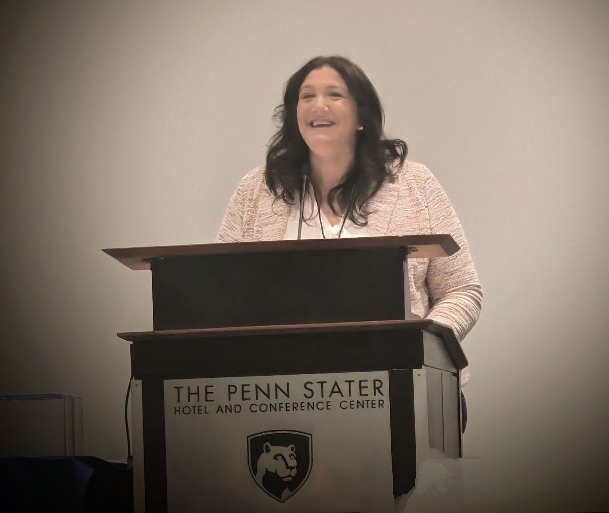 Kicking off the #pensprasymposium as @ChristaFazio welcomes attendees. 'Take your school communication to the next level!' Happy to be here! @PenSPRA #schoolpr