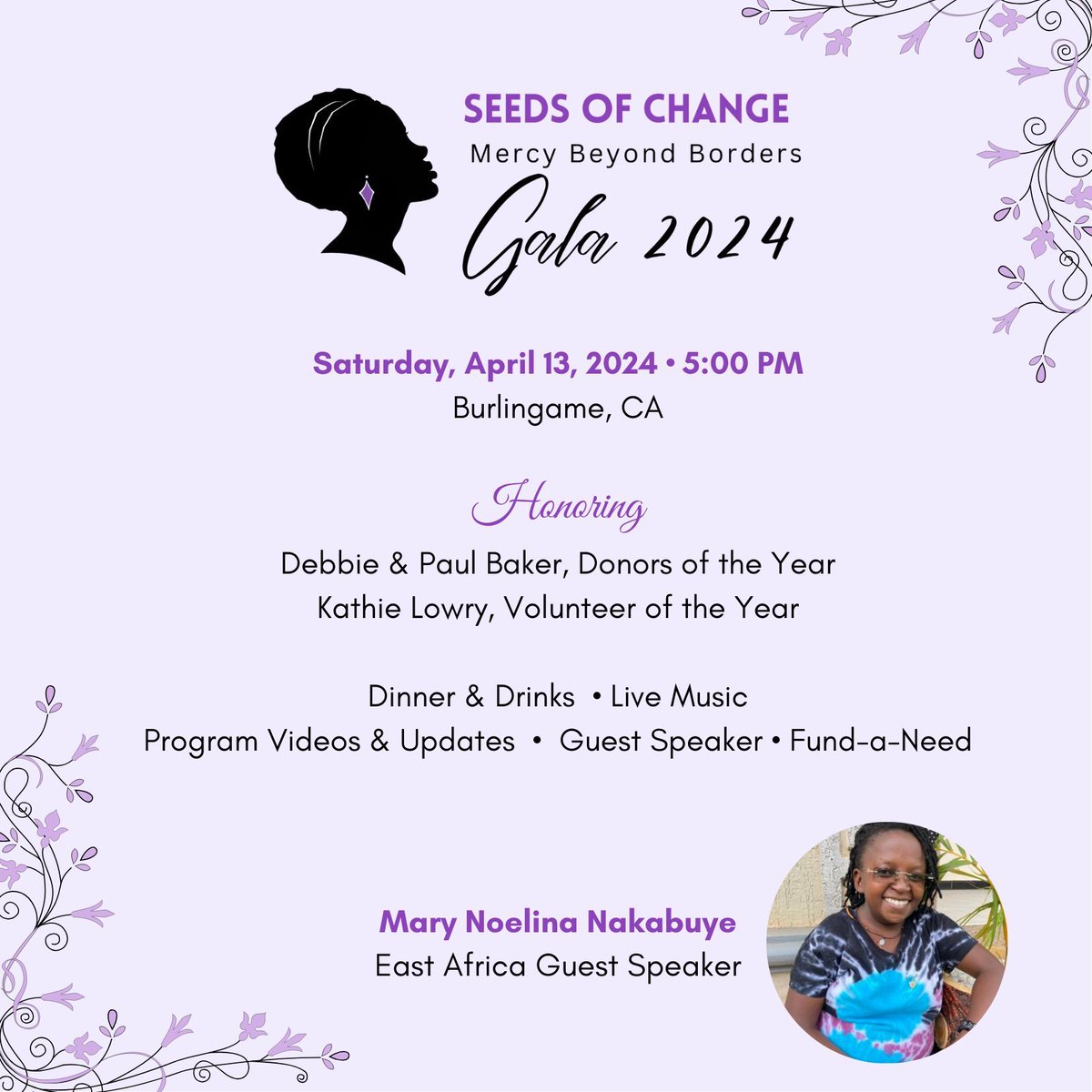 🌟 Seeds of Change Gala - Join us in person on April 13th! 🌱

Enjoy dinner &amp; live music, hear powerful stories, and more. Let's continue to lift up women and girls!

When: April 13th, 5PM
Where: Burlingame, CA

🎟️ Reserve Now: buff.ly/430fRDZ