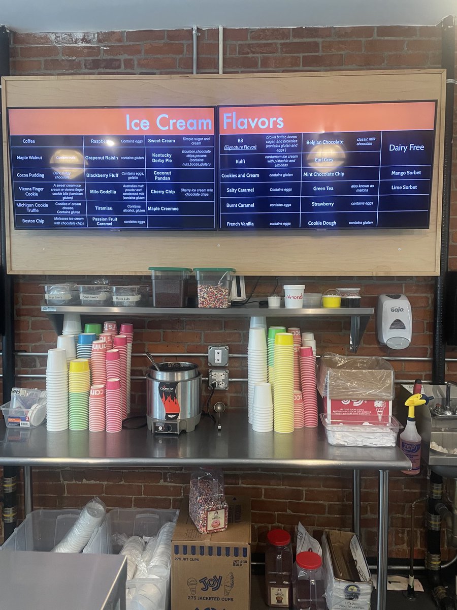 These are the flavors at 899 Main Street on Th. March 7!
