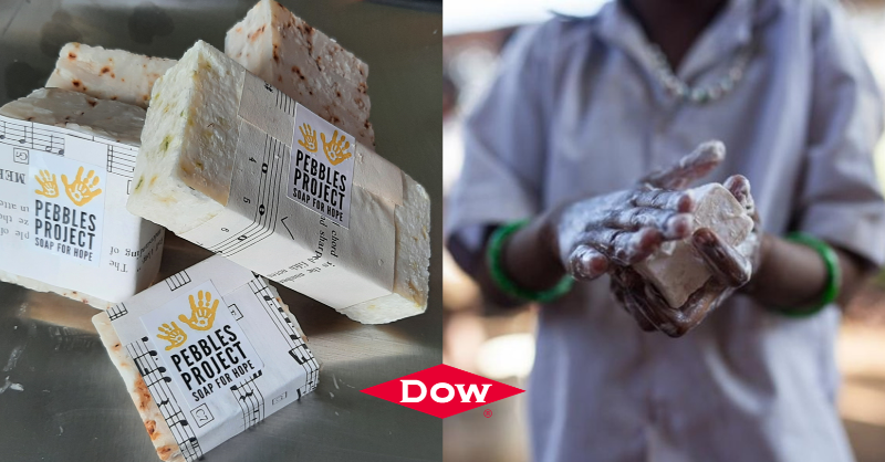 DowNewsroom's tweet photo. Together with @diversey and the @PebblesProject, we launched the #SoapForHope program in South Africa today to support sustainable sanitation through local soap bar recycling.​
​
Learn more about this initiative—1 of 7 awarded by our Business Impact Fund this year. #SeekTogether