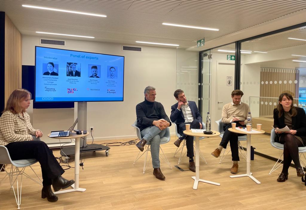 Tonight, @axeldauchez, president and founder of @Make_org is participating in the panel “Safeguarding the Elections in the age of Artificial Intelligence” organised by @AssoCivicTechEU at the @Europarl_EN.