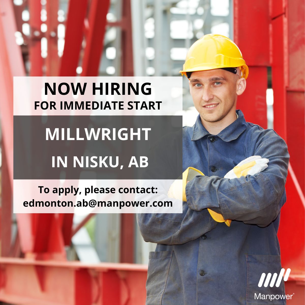 #NOWHIRING: Millwright in Nisku, Alberta

To apply, please forward your resume to edmonton.ab@manpower.com

#manpower #manpowerab #alberta #albertajobs #canadajobs #niskualberta #millwright #millwrightNisku