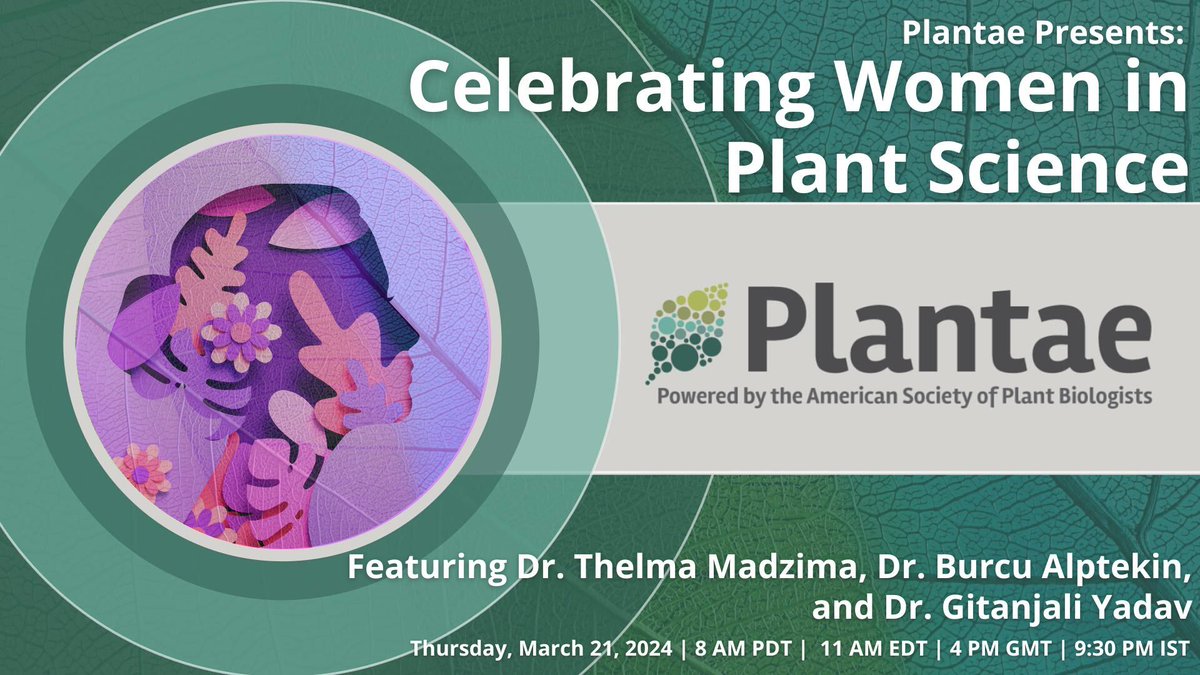 Join us for the upcoming Plantae webinar on March 21 at 11 am Eastern Time, hosted by the 2024 Plantae Fellows. Free registration at buff.ly/3PaSa5X