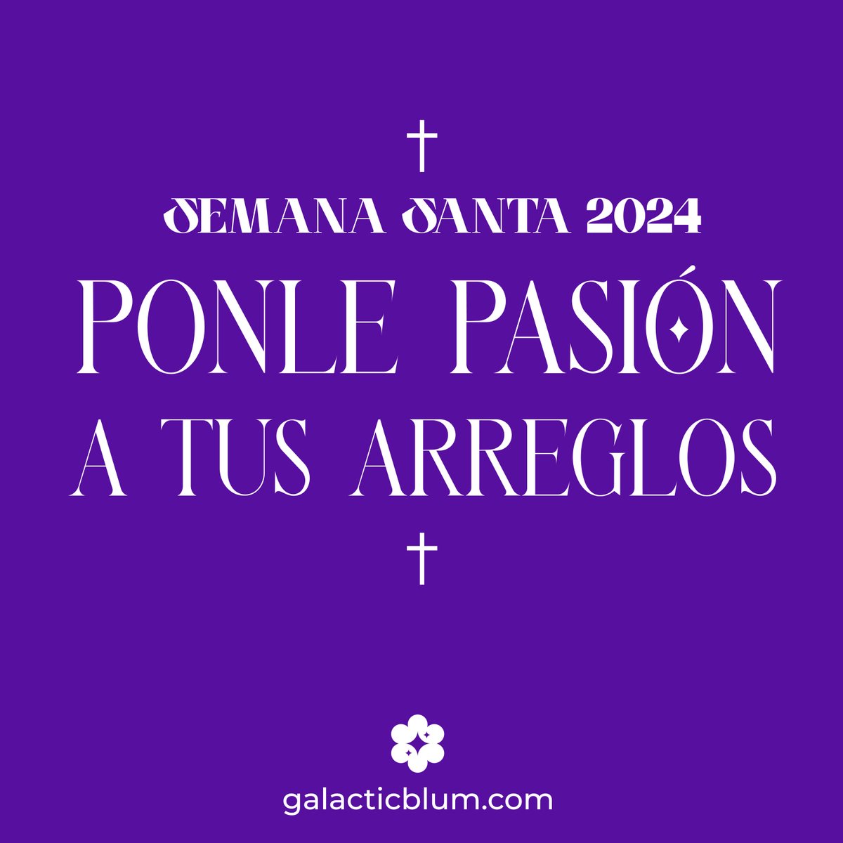 ✝️ 𝐏𝐎𝐍𝐋𝐄 𝑷𝑨𝑺𝑰𝑶́𝑵 𝐀 𝐓𝐔𝐒 𝐀𝐑𝐑𝐄𝐆𝐋𝐎𝐒 ✝️

Esta Semana Santa, vuelve a confiar en los accesorios y complementos florales de 𝗚𝗮𝗹𝗮𝗰𝘁𝗶𝗰𝗕𝗹𝘂𝗺. ¡Tenemos todo lo que buscas!✨

🪻 galacticblum.com