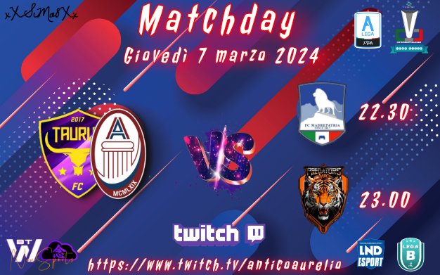 IMPERIUS (@taurus_fc_) on Twitter photo Ore 22.00 <a href="/LNDEsport1/">LND Esport</a>
Ore 22.30 <a href="/CVL_ITALY/">CheTorneo Virtual League #ProClub #NoProfit</a>
Ore 23.00 @BTWNenSports Ore 22.00 <a href="/LNDEsport1/">LND Esport</a>
Ore 22.30 <a href="/CVL_ITALY/">CheTorneo Virtual League #ProClub #NoProfit</a>
Ore 23.00 @BTWNenSports
