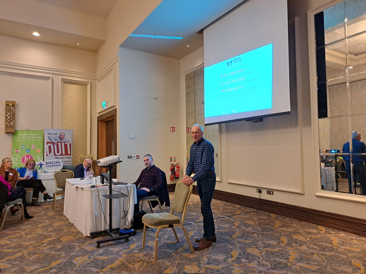 #socialfarming Building strong relationships with Mental Health Services informing them of the great support on farms. Local farmer Gerard Deegan spoke about his experiences and sharing his farm, knowledge, and skills with people.