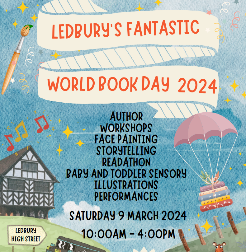 #everyoneiswelcome to join in #ledbury #worldbookday2024 #celebrations this Saturday! Book your place to join a 'Make your own Nature Book' with Sarah Millin in #ledburypoetryhouse here: ledburypoetry.org.uk/home/whats-on/ @WorldBookDayUK @visitherefordshire