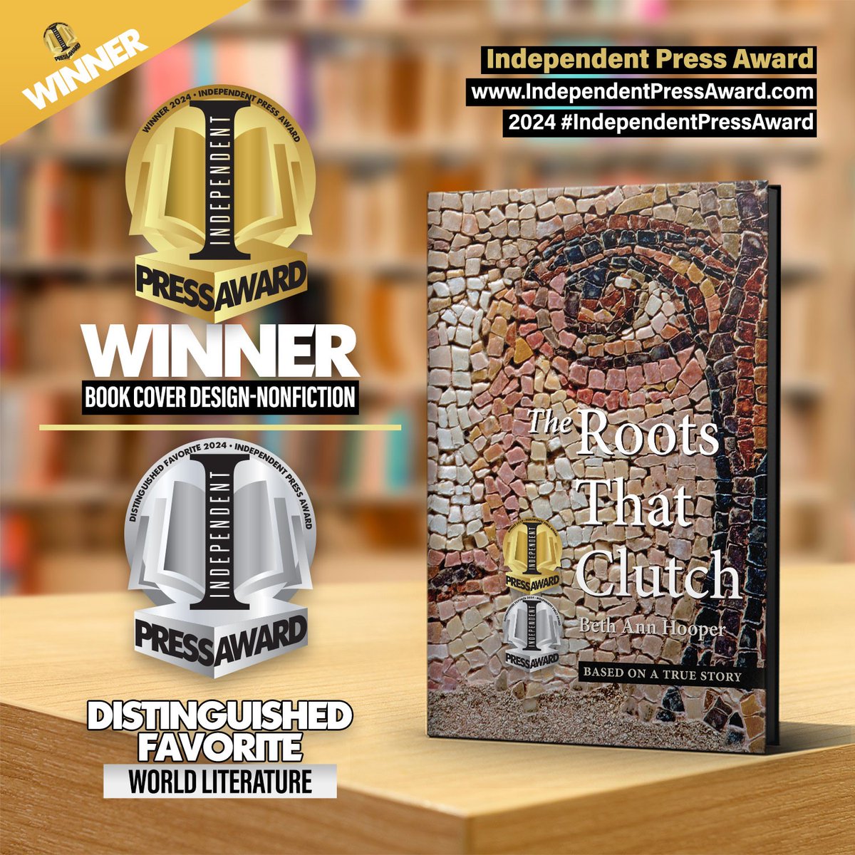 @GabbyBookAwards Thank you for 2 Awards for The Roots That Clutch 
-Winner Book Cover Design Non-Fiction 2024
-Distinguished Favorite World Literature 2024
Order your signed copy exclusively at sales@therootsthatclutch.com!
#2024IPA #IndependentPressAward #GabbyBookAwards