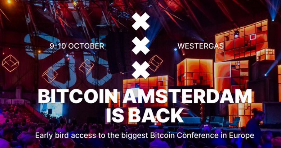 #Bitcoin Amsterdam early bird prices won’t stay forever! Join us once again at Westergas, where legendary speakers, experts, and builders will converge for Europe's premier #Bitcoin  event. Get your tickets 👇